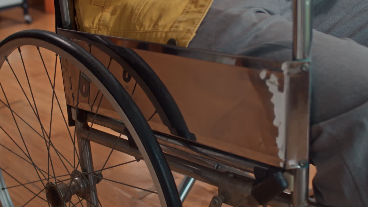 Programmer with Disability Writing Script on Laptop