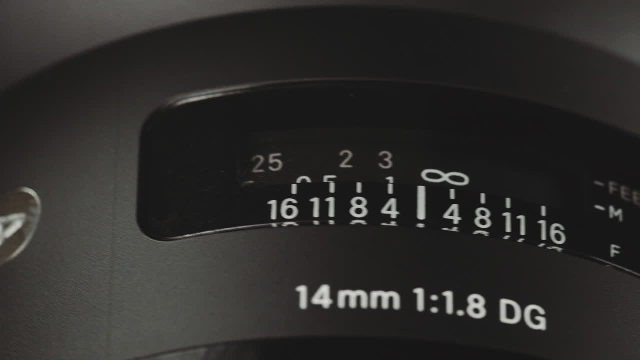 Camera lens focal distance mechanical scale extreme close up