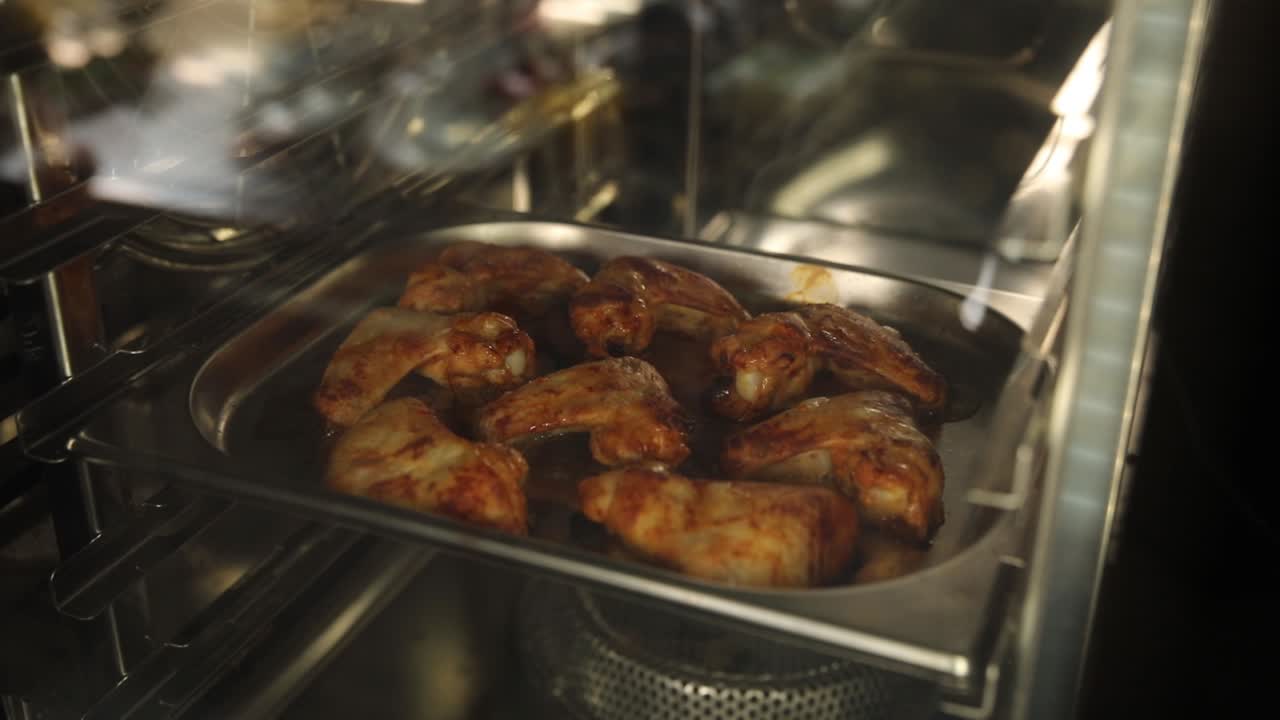 Chicken Wings Baking in Oven