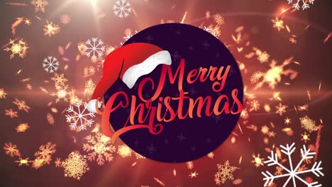 Animation-of-snow-falling-over-merry-christmas-text