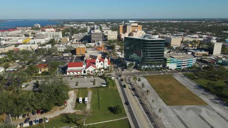 aerial view of a florida city downtown