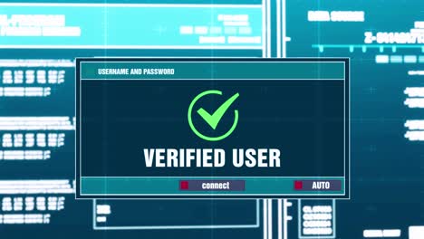 verified user warning notification generated on digital system security alert error message on