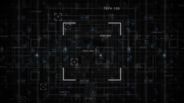Animation of data processing over moving shapes