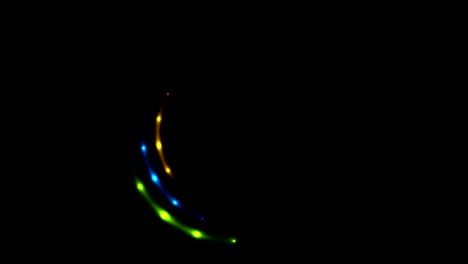 glowing colorful neon loading waiting rings video animation