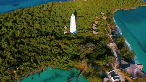 vista aérea de las islas en el archipiélago de zanzíbar