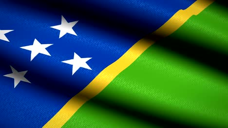 solomon islands flag waving textile textured background. seamless loop animation. full screen. slow motion. 4k video