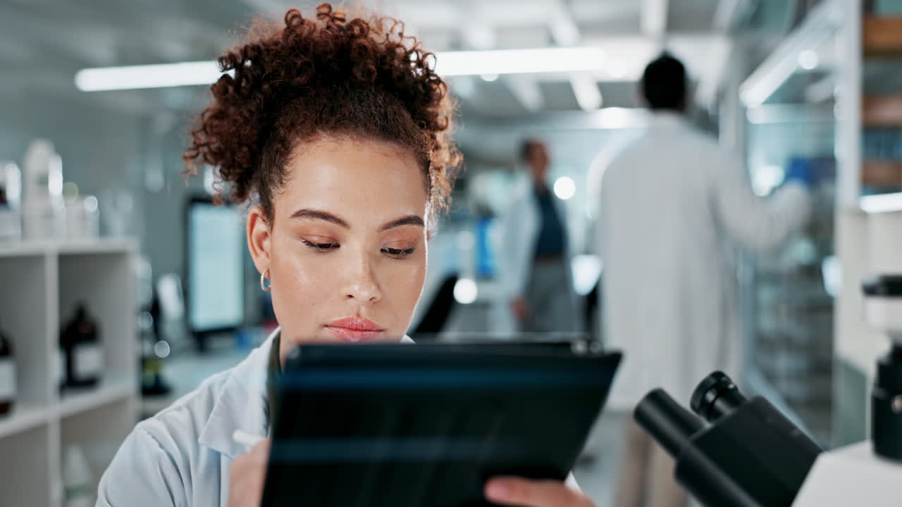 Scientist using technology in a lab