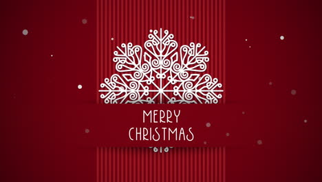 Merry-Christmas-text-with-white-snowflakes-on-red-background-3