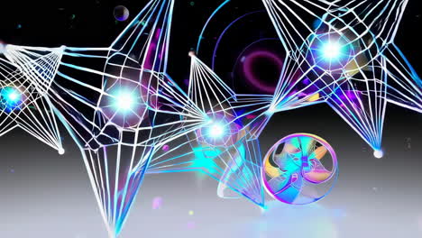 vibrant abstract geometric stars network