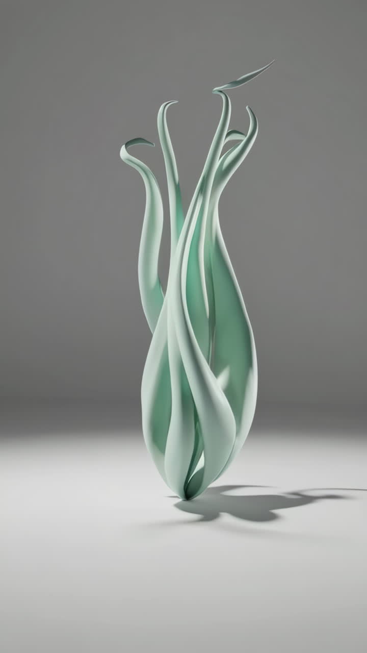 Abstract Art: Green Plant Sculpture