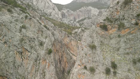 rugged landscape of sapadere canyon, east of alanya in turkey