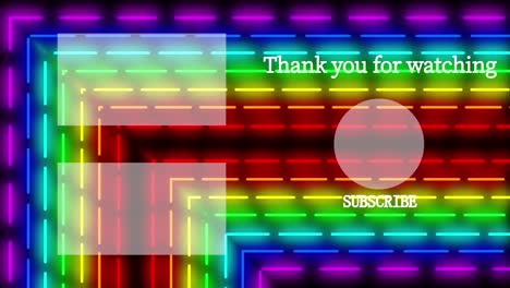neon sign bar line end card ending screen motion graphics