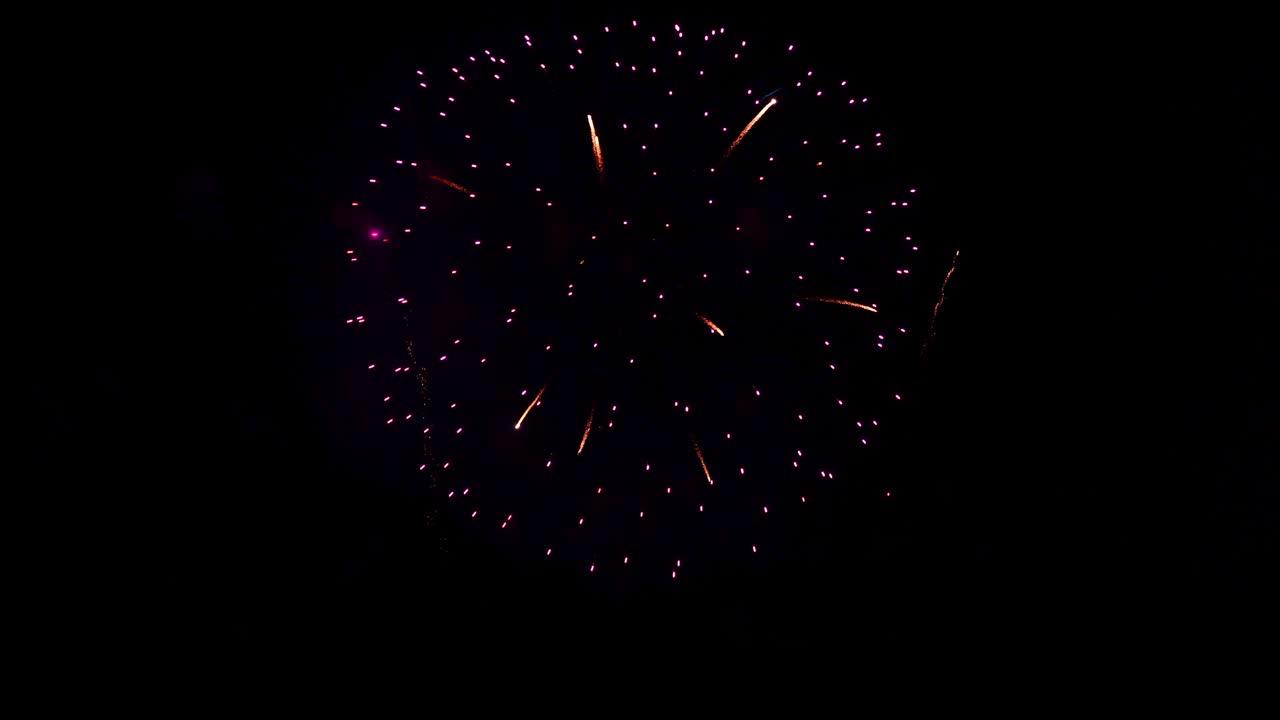 Beautiful colourful fire work display at night for celebration in festival