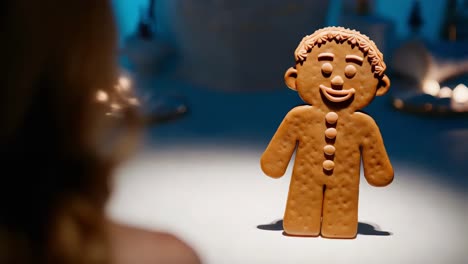 gingerbread man on display