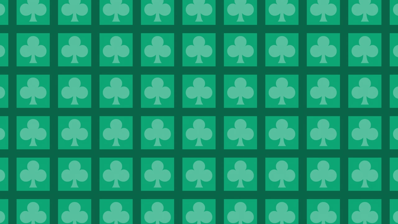 Padrão de Cartas de Baralho de Paus Verdes