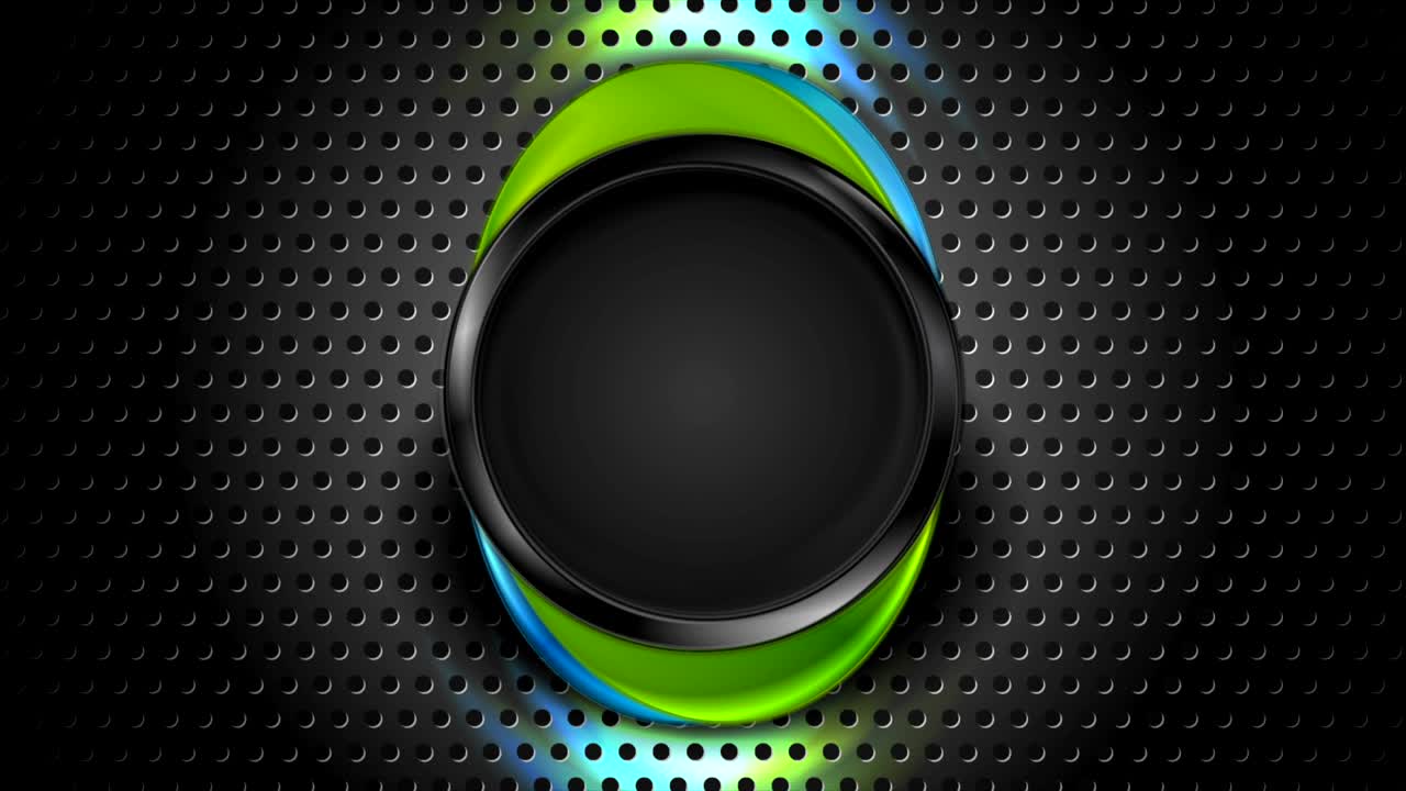 formas redondas azules y verdes con iluminación brillante