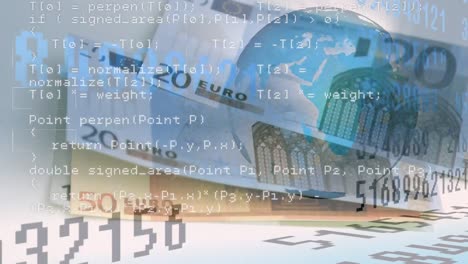 euros with codes and numbers
