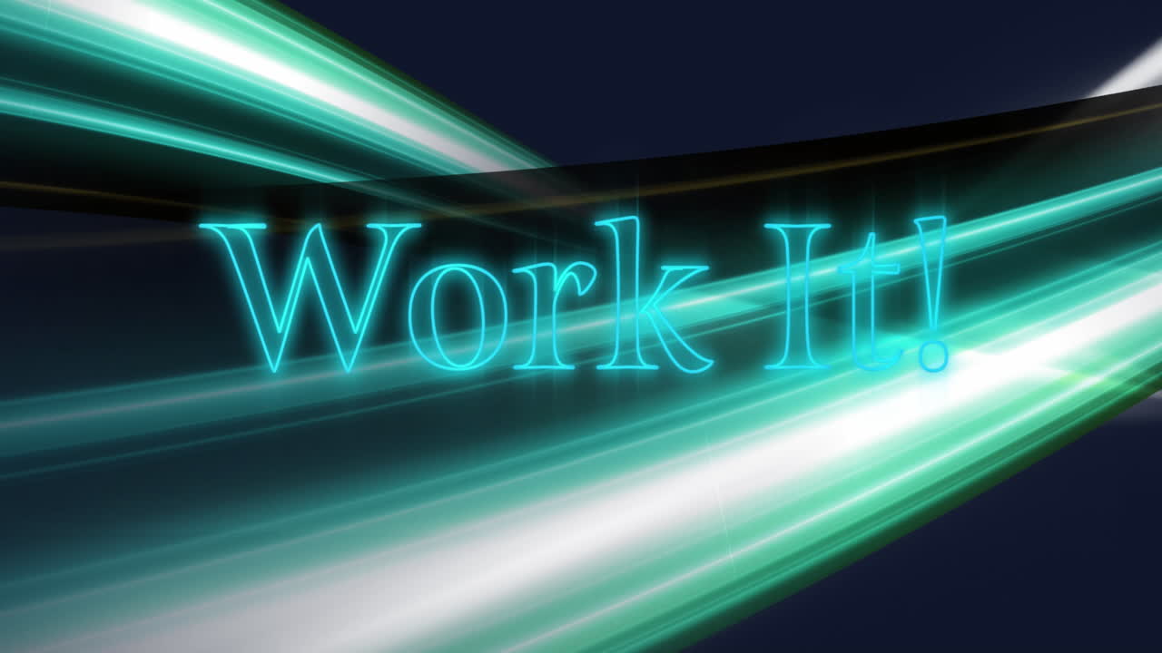 Animation of a green light trail against a black background