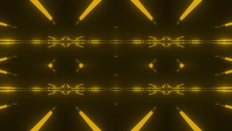 Abstract Glowing Yellow Tunnel