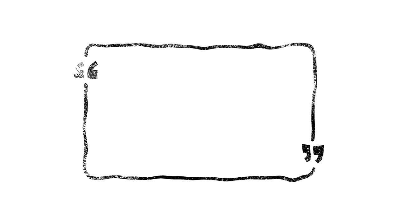 검은색과 색의 손으로 그린 스케치 스피치 인용 거품.