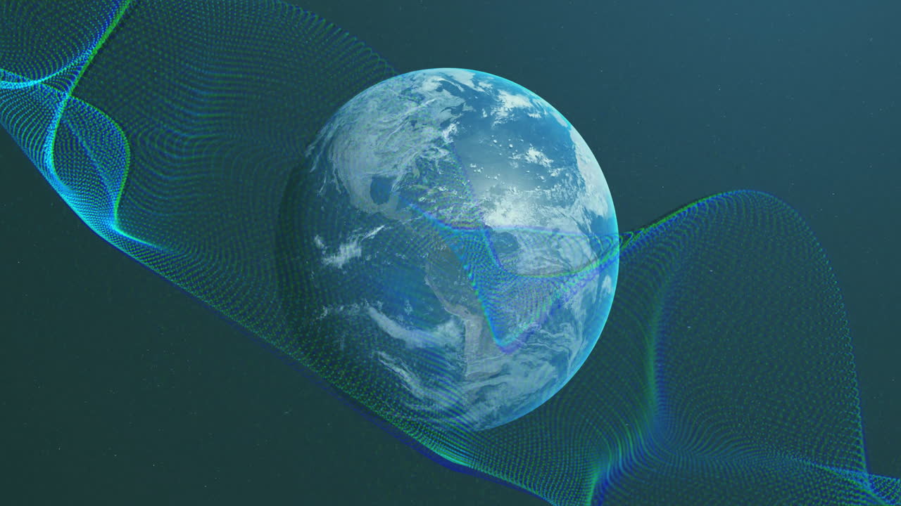 Animation of network of connections over globe