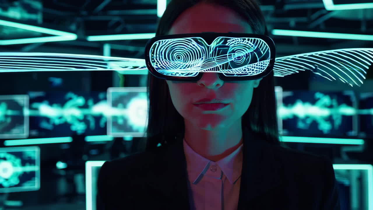 mujer experimentando la tecnología de realidad virtual