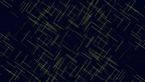 zigzagging black and green grid pattern in diagonal alignment