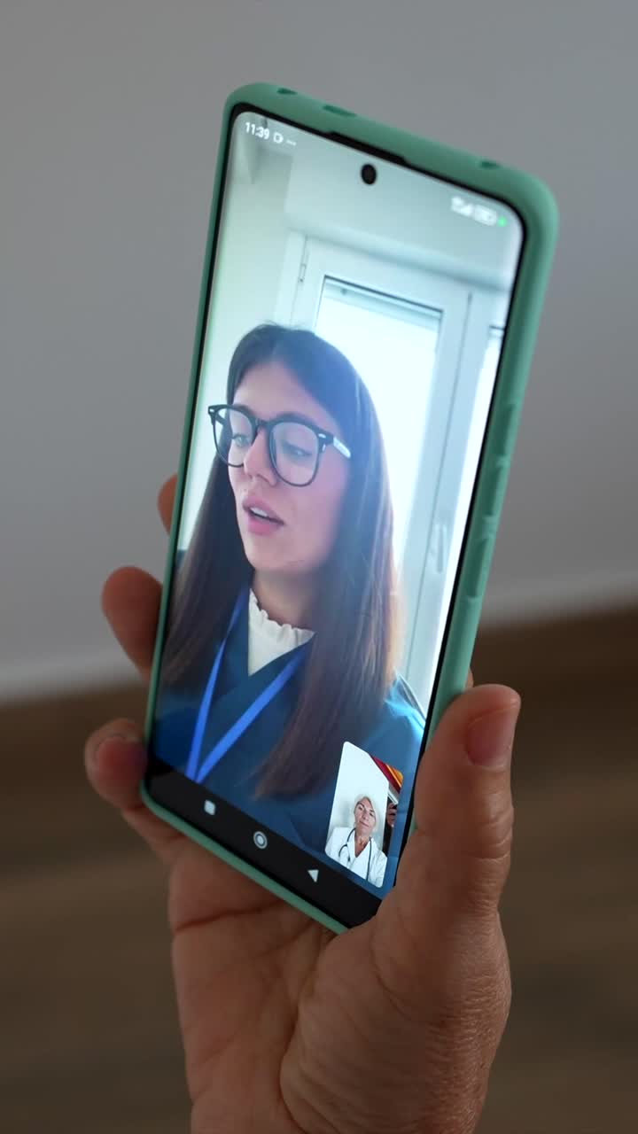 llamada de video en un teléfono inteligente