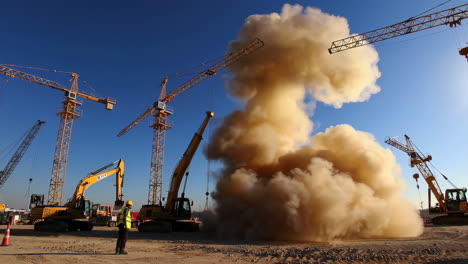 construction site explosion