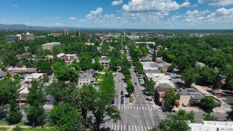 wide shot of fort collins, colorado during summer