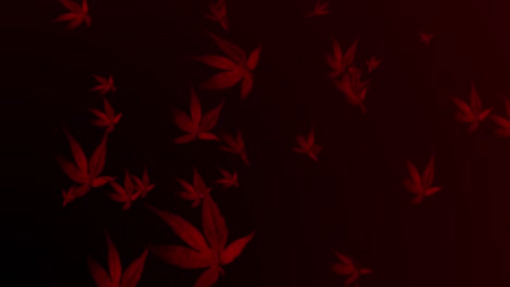 abstract tree leaf loopable background - the leaf to dance - fall/autumn leaves - falling autumn leafs - tree leaves swirling and flying around - loopable - red color