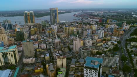 Aerial-View-Of-Dar-Es-Salaam,-Tanzania