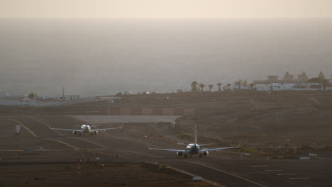 line of planes for takeoff