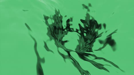un vórtice giratorio de agua, un remolino en un líquido verde, una representación visual de la turbulencia.