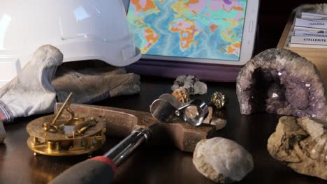 Conceptual Geologist Prospect &amp; Drill Mineral Mining Exploration of Geology