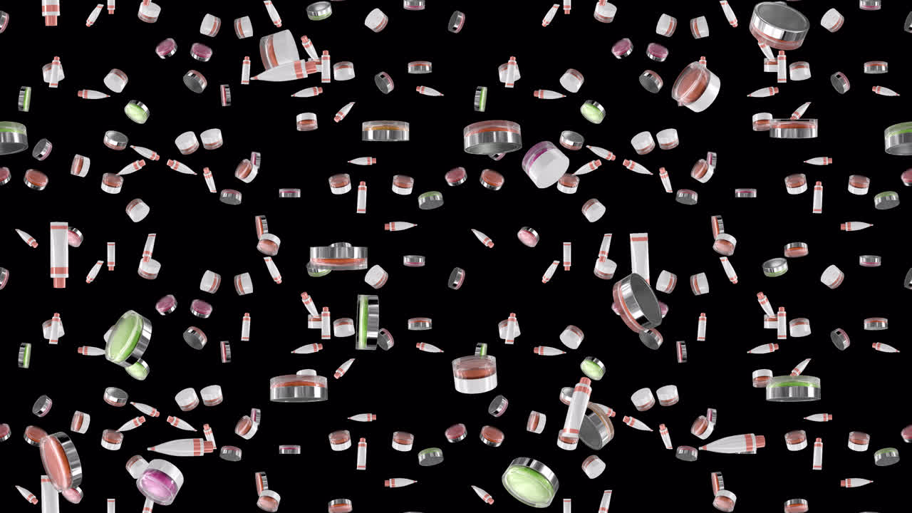 피부 관리 아름다움 제품 루프 타일은 알파와 함께 떨어집니다.