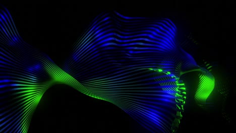 líneas onduladas abstractas en azul y verde
