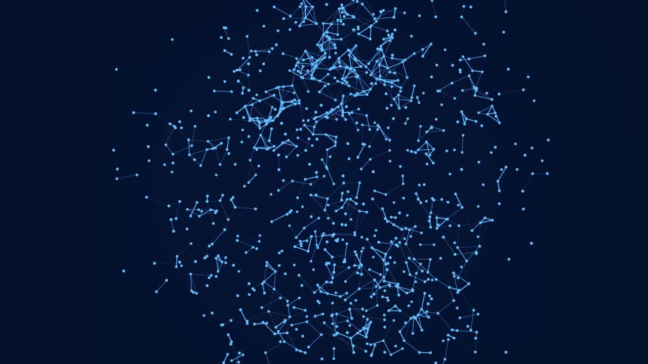 Abstract 3d sphere. Mesh with dots and lines motion. Concept of network, internet communication. 3d rendering. Seamless loop. 4K