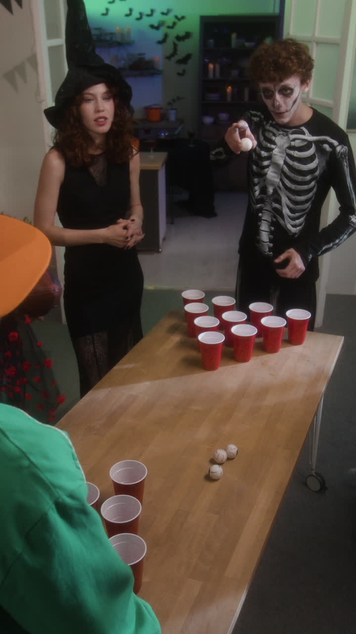 Halloween Party with Beer Pong and Costumes