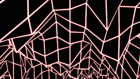 abstract geometric pattern with red lines on a black background