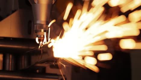 cnc laser and gas cutting of metal, modern industrial technology.