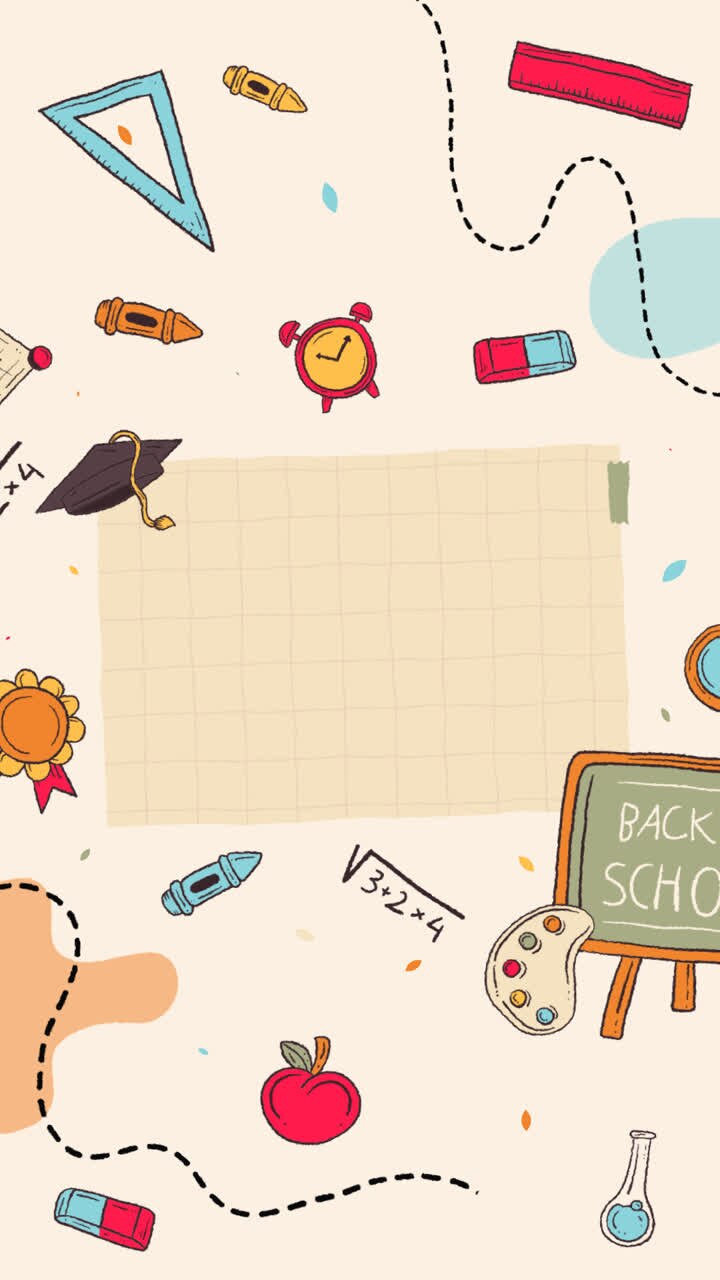 Motion Graphic of Background for back to school season celebration