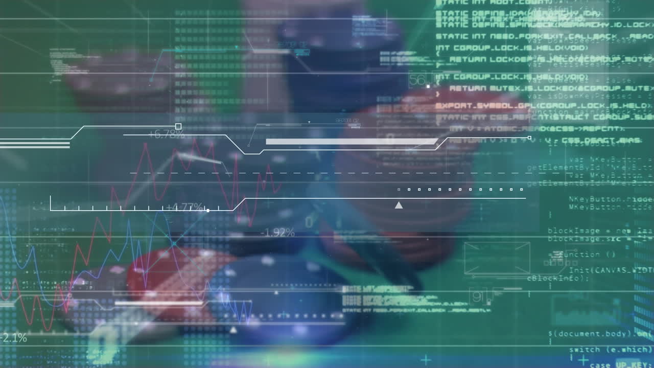 카지노  ⁇ 의 상승과 하락에 대한 통계 및 데이터 처리 애니메이션