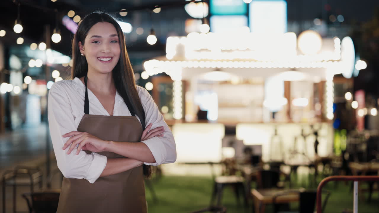 Woman Food Vendor at Night Market