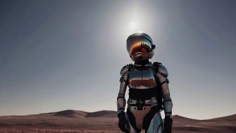 El astronauta en Marte