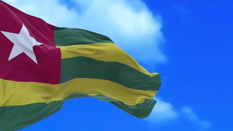 seamless loop of togo flag.