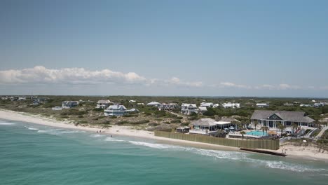 aerial tracking left bald head island beachfront