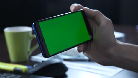 Rest-on-Green-Screen-Phone