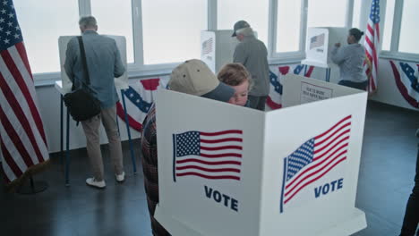 people voting in an election