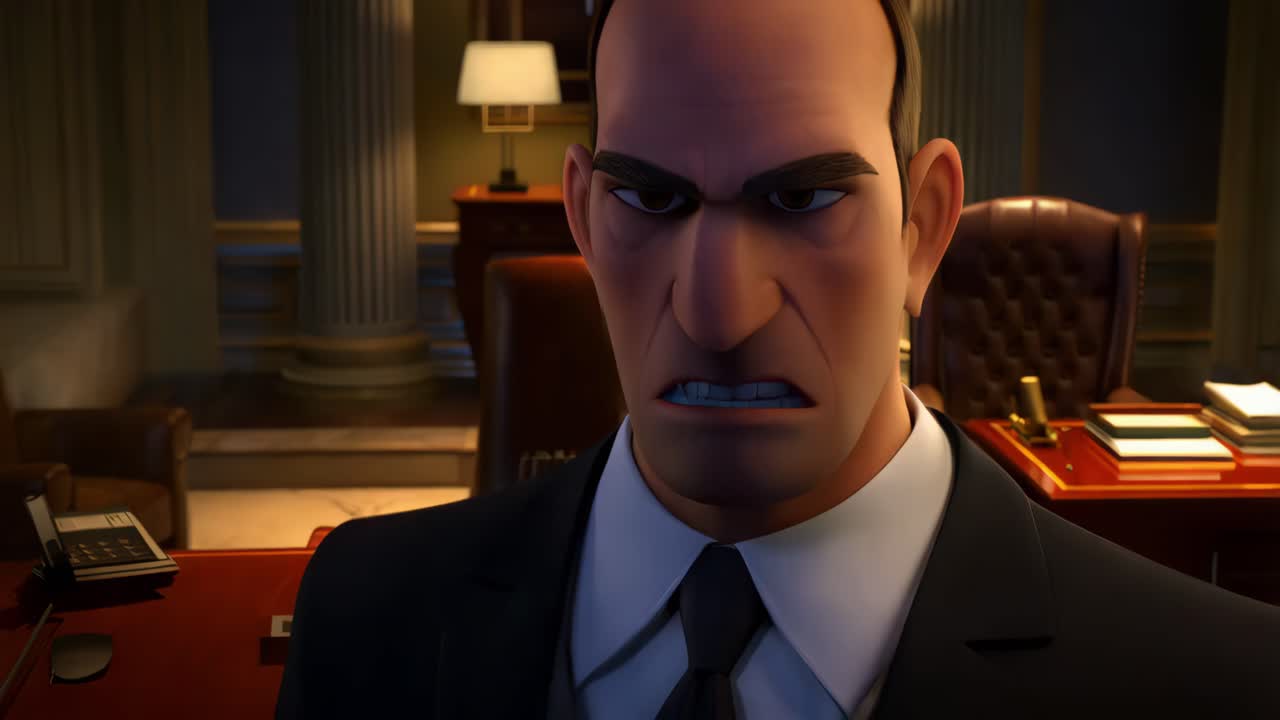 분노한 만화 정치인